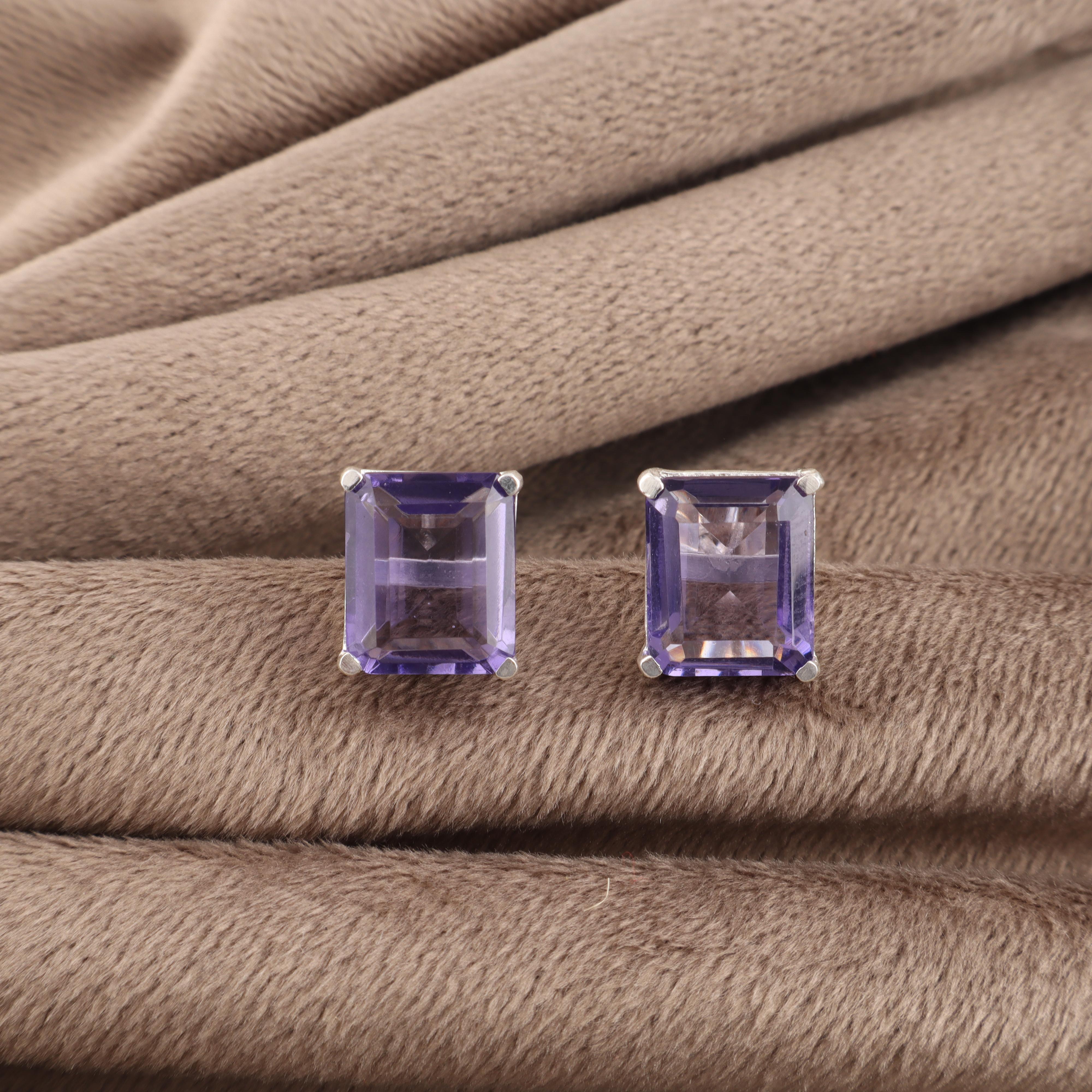 

Натуральный камень иолит, серебро 925 пробы, дизайнерские украшения, серьги ручной работы 0,4 дюйма для женщин EE-179-13