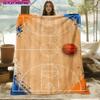 1pc Blanket Basketball Court And Basketball Winter Flannel Blanket Soft HD Digital Print Modern Style Nap Blanket Soft Warm Gift F