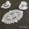 NEW Lace Oval Embroidery Christmas Wedding Flower Table Place Mat Pad Cloth Placemat Kitchen Table Decoration and Accessories