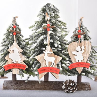 New, Christmas, Wooden Decorative Pendant, Creative Decoration, Love Angel, Elk, Small Pendant, Christmas Tree Pendant