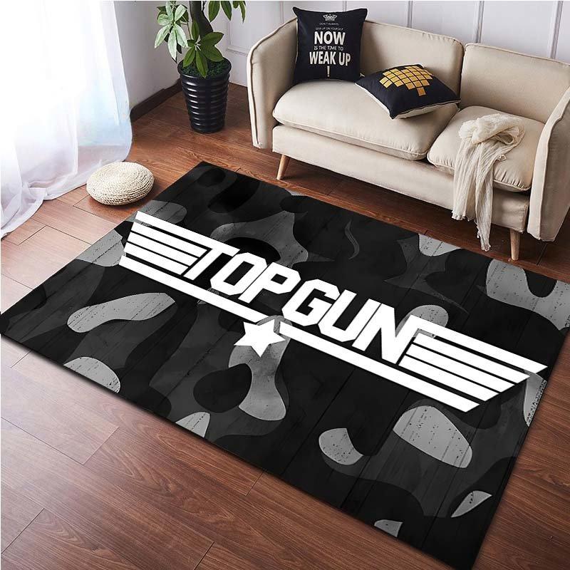 Top Gun Fighter Tom Cruise Carpet for Living Room Home Decoration Bedroom Bedside Floor Mat Non-Slip Corridor Balcony Rugs