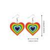 Cross-border explosion, rainbow elements, colorful earrings, women's earrings, love peach heart-shaped temperament earrings