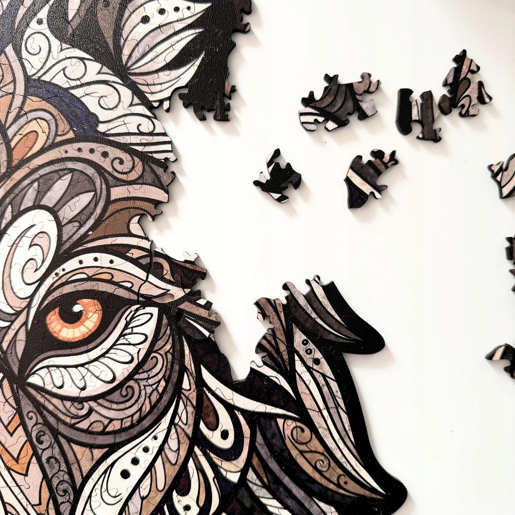 Wooden Puzzle Wandering Wolf XXL | Puzzle Gift For Adults 470