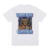 Vintage Tummy Ache Survivor Funny Cat Meme Tee Shirt Unisex Unisex Clothing Fashion Short Sleeve Tshirt Casual Pure Cotton T Shirts