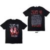 Koszulka unisex Sum 41: Trasa '24 Czaszka (czarny) (Nadruk na plecach & Ex-Tour) (Średni)