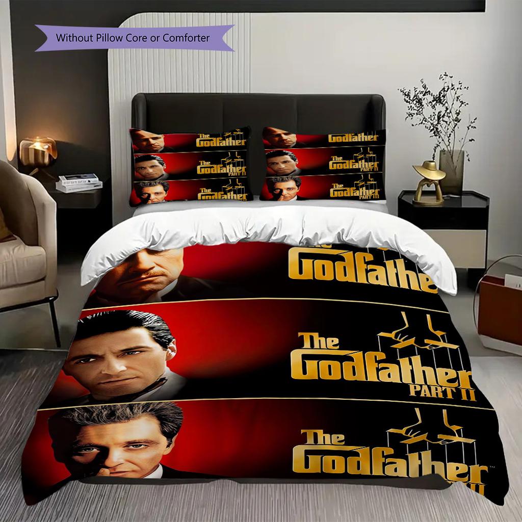 Godfather Legacy Th Anniversary Bedding (1 * duvet cover + 2 * pillowcase, without core) 2D Flat Soft and comfortable Duvet cover and pillowcase