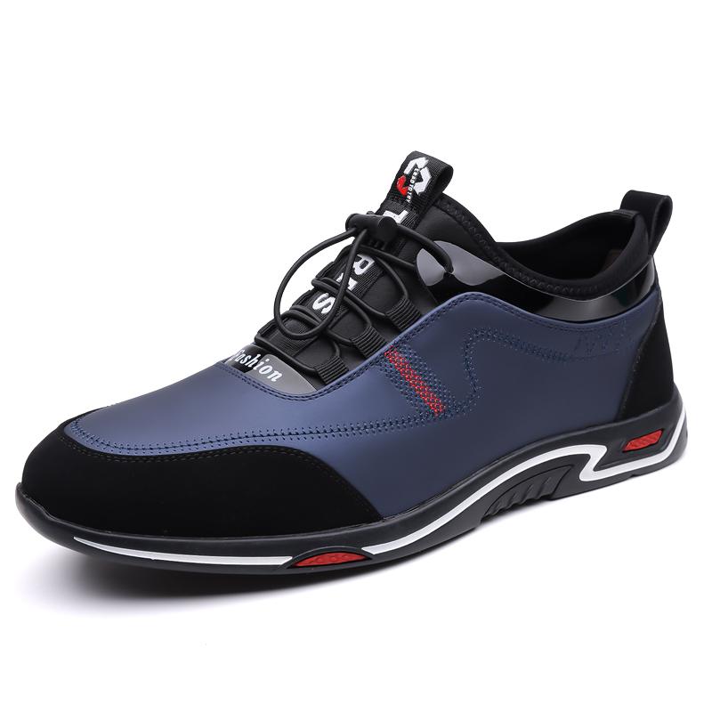 Mens Sneakers 2026 New Lace Up Business Casual Shoes Snug Cushioned Daily Wear Fashion Leather Walking Shoes for Men