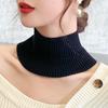 Korean Style Cashmere Neck Warmer Scarf for Women - Versatile Half High Collar, Spring and Autumn.