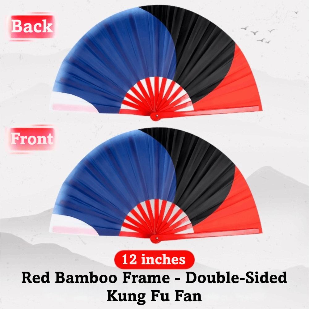 Three Color Tai Chi Fan Double-Sided Folding Fan Special Kung Fu Fan  Women Use