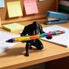 3D Printed Batman Pen Holder, PLA Desk Organizer for Pencils Markers, Superhero Decor for Office Home, Unique Gift for Comic & Movie Fans