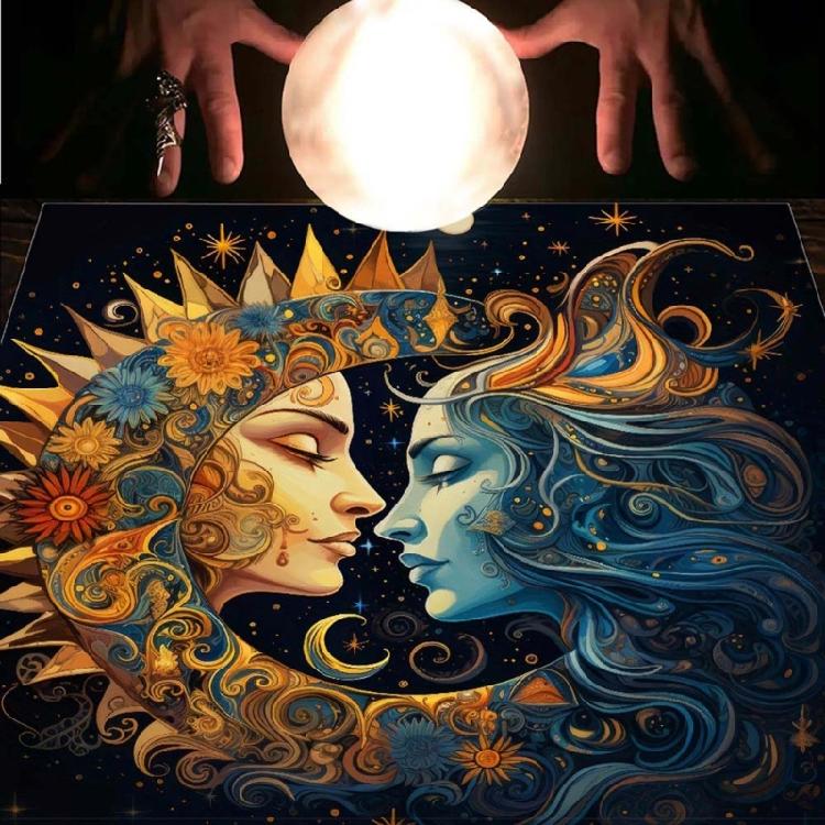 Table Cover Tarot Tablecloth Improve Spiritual Journey Moon Table Cover