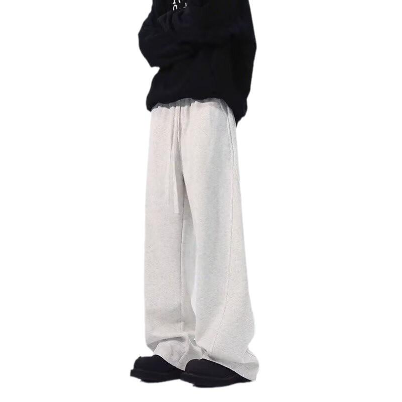 Men's Autumn/Winter Loose Straight Casual Pants with Plus Velvet - Trendy American Style