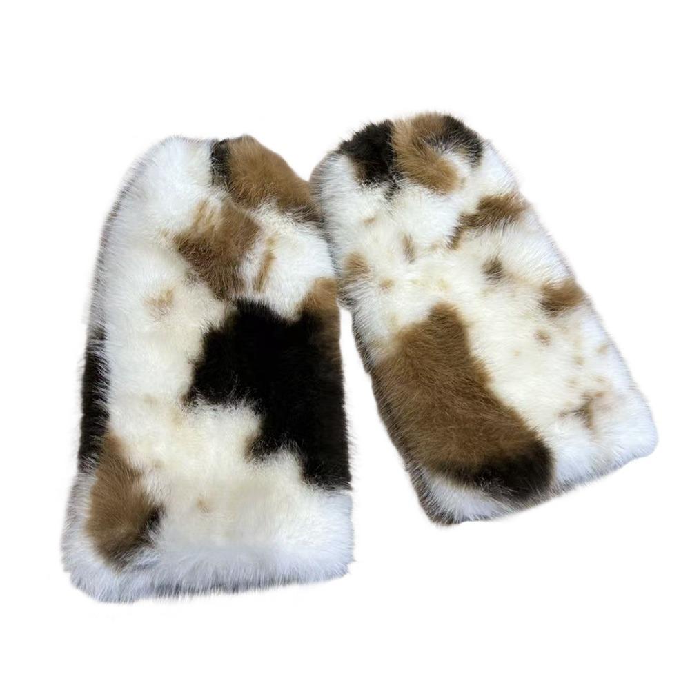 Fashionable Thick Fake Fur Long Scarf Soft Winter Fluffy Scarf Fur Decor Luxury Wraps Shawl Party