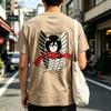 Mikasa AckerUnisex Wings of Freedom Attack On Titan Back Graphic T Shirt Unisex Unisex Cotton Short Sleeve Tee Streetwear Casual