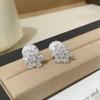 Exquisite High-End Zircon Snowflake Pearl Earrings for Autumn-Winter: Light Luxury Christmas Studs