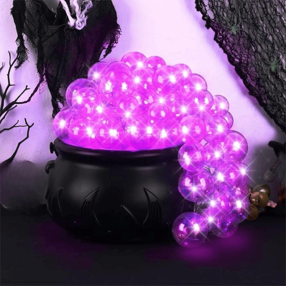 Purple Light Halloween Bubbling Cauldron Decoration Luminous Candy Jar  Living Room