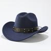 Hot-selling retro bull's head big-brimmed top hat European and American suede western cowboy hat men's and women's temperament jazz hat