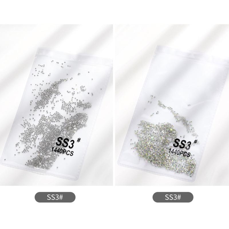 New! 1440pcs Flatback Rhinestones Transparent Manicure Decorative Ornament Shoes Dancing Clothes