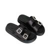 Korean Version of Casual Rhinestone Buckle Thick-soled Sandals, Niche Soft-soled Comfortable Beach Sandals with Slippers