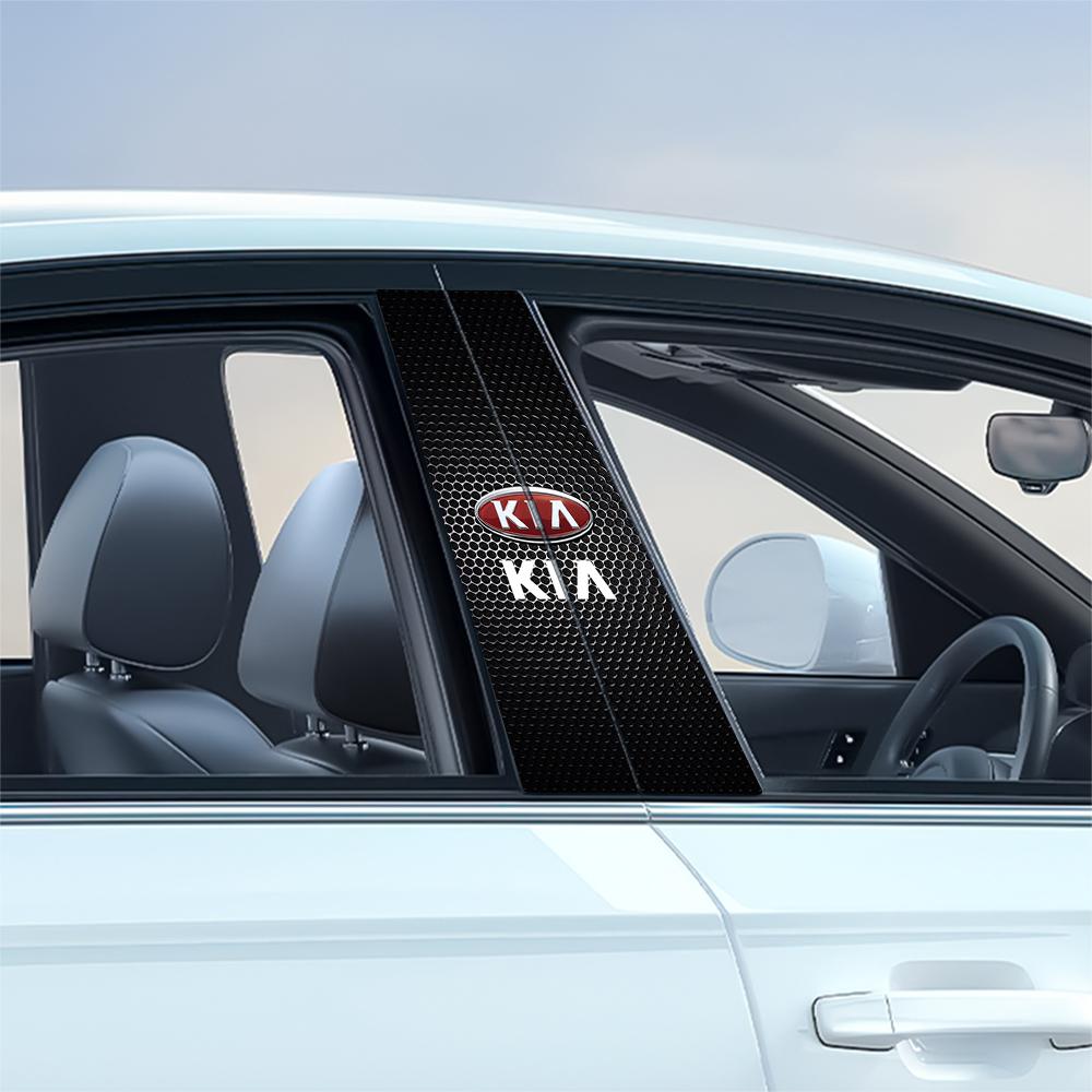 Car Center Pillar Emblem Sticker Auto Door Decorative Sticker For Kia Sportage 3 Rio K2 Ceed Carnival Picanto Soul EV6 K5 K3EY1