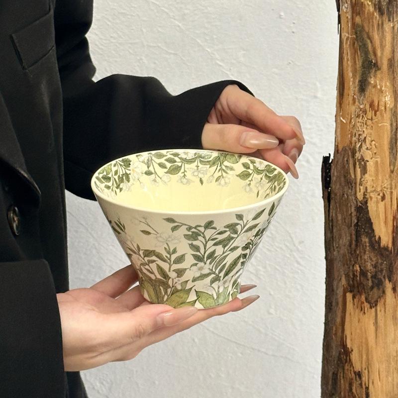 Kwiatowa Ceramiczna Miska na Kapelusz Premium Zestaw Stołowy Osobista Miska na Ryż Pudełko Prezentowe