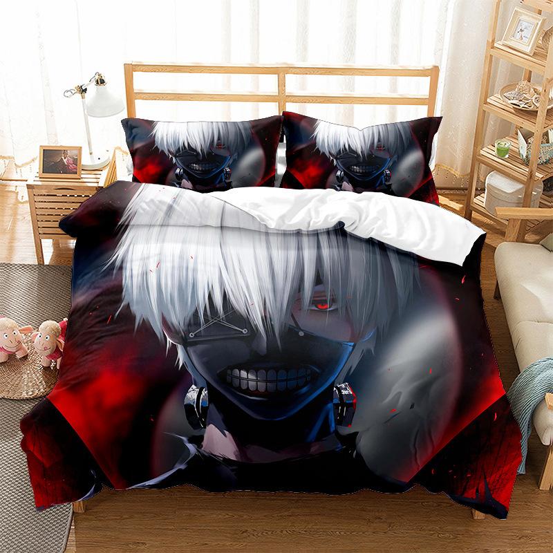 Bedding Fire Forbearance Cartoon Digital Printing Living Bedding Four-Piece Set