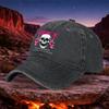 1pc Gen X Skull Cap For Men Women Vintage Washed Baseball Hat With Hook Loop Closure Lightweight Skull Suitable For Outdo