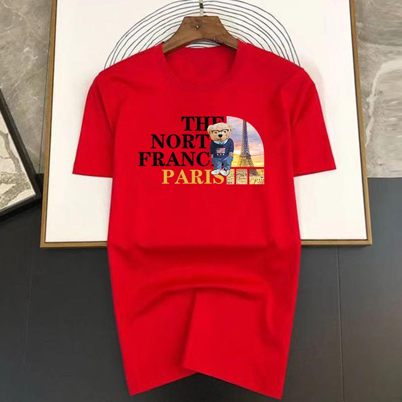 Trendy Luxury  Printed Short Sleeved Tshirt for Spring and Summer Fashionable Casual and Versatile Tshirt S