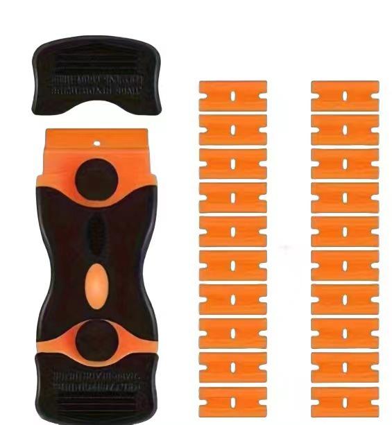 Multi-Function Double-Headed Glue Removal Scraper for Car Film and Kitchen Cleaning