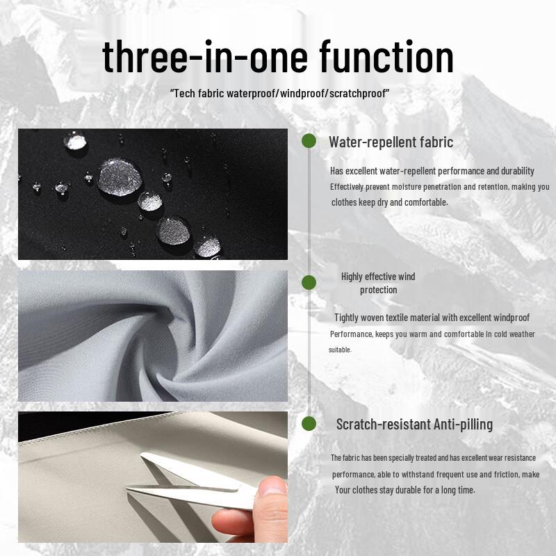 Jeanswest Men's Colorblock Hooded Outdoor Jacket