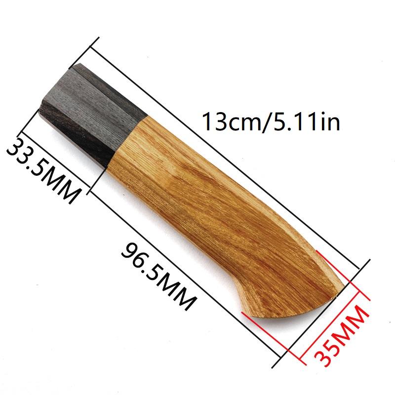 Natural Solid Wood Japanese Style Kitchen Knife Octagonal Wooden Handle Scales Diy Making Accessories Parts