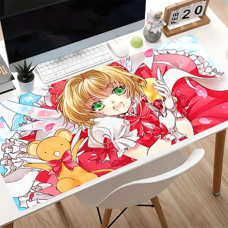 Popular Anime Mouse Pad Large Xxl Extended Non Slip Gamer Desk Mat Kawaii CCard Captor Sakura Office Mouse Pad Smooth Surface