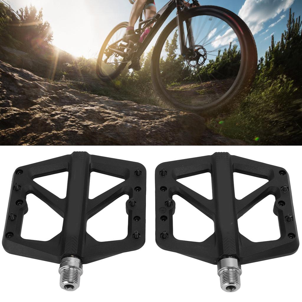 2Pcs Bike Pedals Good Airtightness Sufficient Width Good Grip Anti Slip Studs Pedals for Mountain Bike