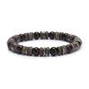 New Men Fashion Strand Bracelet Natural Onyx Tiger Eyes Blue Howlite Stone Wooden Coconut Beads Braslet Versatile Accessories