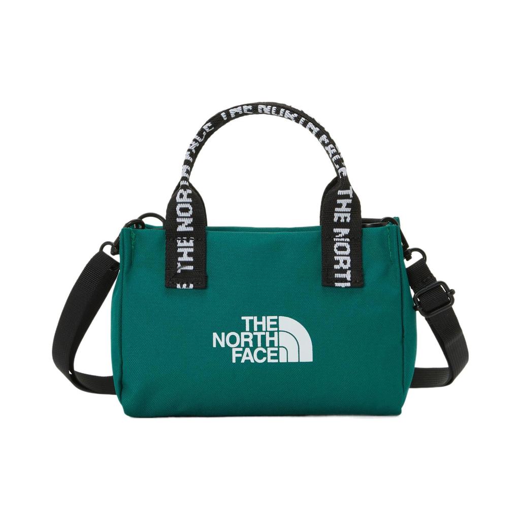 The North Face Buchstabenlogo-Aufdruck Reißverschluss Nylon-Tragetasche Einkaufstasche Handtasche Schultertasche Crossbody Mini Unisex-Tragetaschen Grün NN2PP06Q