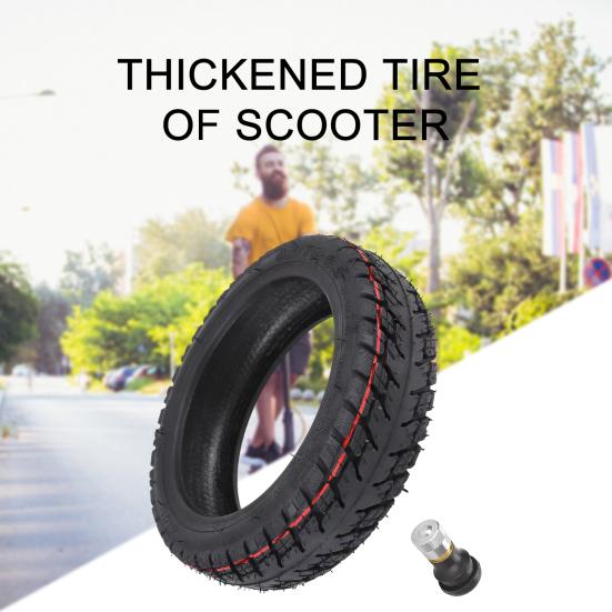 2 Pezzi 60/70-6.5 Pneumatico Tubeless Ispessito Antiesplosione Fuoristrada Vuoto con Ugello per Scooter Serie Max G30