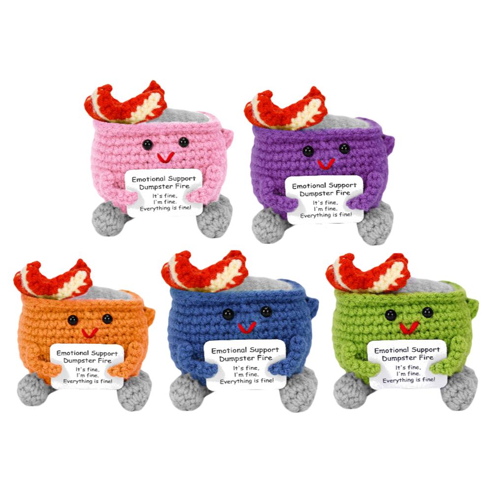 

Эмоциональная поддержка Пожар в мусорном контейнере с вдохновляющей открыткой Позитивный крючком Пожар в мусорном контейнере Милые подарки для украшения офиса и дома