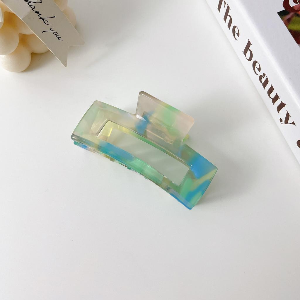 Acetate Korean Fashionable Hair Clip For Women With Elegant Square Design In Colors Multiple
