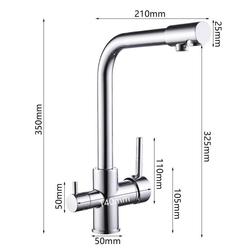 Triple-Action Water Purifier Faucet Modern Minimalist Single Handle Rotating Copper Alloy Multifunctional Kitchen Faucet