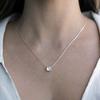 925 Silver Bead Necklace Pendant AAA Zircon For Women Clavicle Chain Necklaces Wedding Party Fashion Jewelry Gift