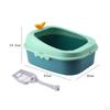 Cat Kitten Potty Toilet Open Top Pet Litter Tray PP Large Space Bedpan High Sided
