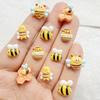 20Pcs Cute Mini cartoon bee and honey jar Nail Art Resin Designer Charms DIY Craft For Nail 3D Decorations Jewelry