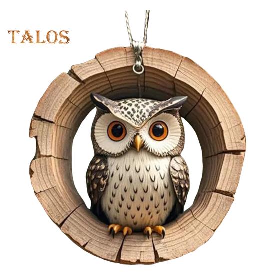 Zwierzęca Ozdoba Świąteczna 2D Akrylowa Kreskówkowa Zwierzę Leśne Ozdoba do Zawieszenia na Choinkę na Święta Dekoracja Domu