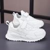 Weiße Kinder Leder Freizeitschuhe für Jungen Mädchen Laufschuhe Outdoor Atmungsaktives Mesh Kinder Schule Walking Sport Rutschfest