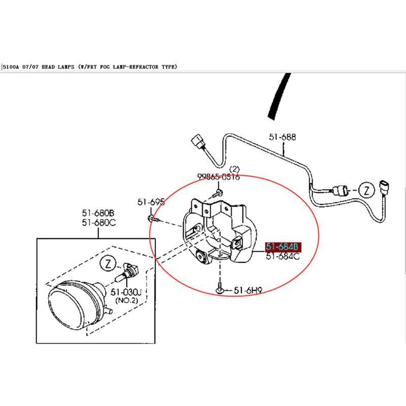 Car accessories GR1V-51-684 front bumper fog lamp cover bracket for Mazda 6 sport hatchback 2004-2008 GG