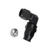 AN10 PTFE Fuel Hose Fitting Adapter Oil Cooler Fuel Pipe Line Forged Type Swivel Hose End Fitting 45°Degree 90°Degree Black 10AN