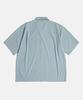 ESPIONAGE Script Logo Open Collar S/S Shirt Rusty Blue