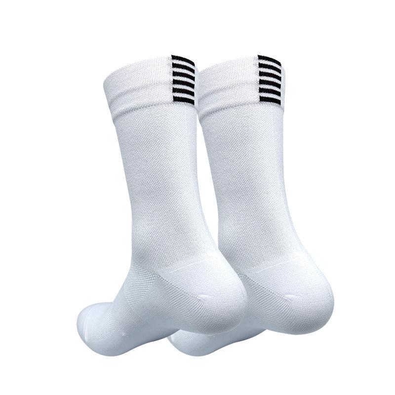 Chaussettes de Sport Hautes pour Genoux Séchage Rapide Durables Confortables Chaussettes pour Vélo Course à Pied Professionnelles Respirantes Chaussettes d'Extérieur pour Vélo