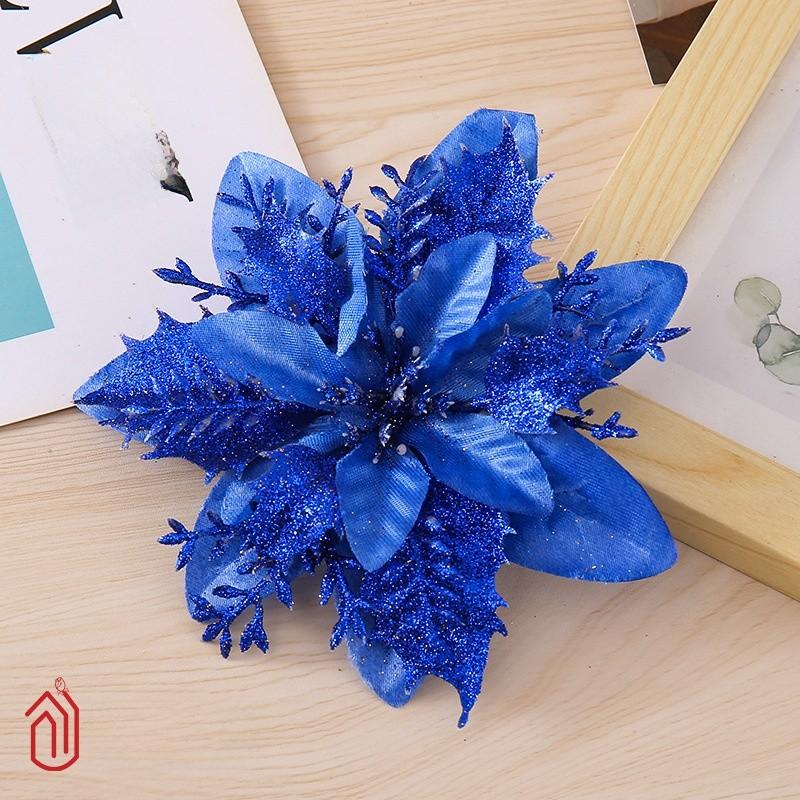 Flowers Christmas Decorative With Shiny Finish For Holiday Tree And Party Props