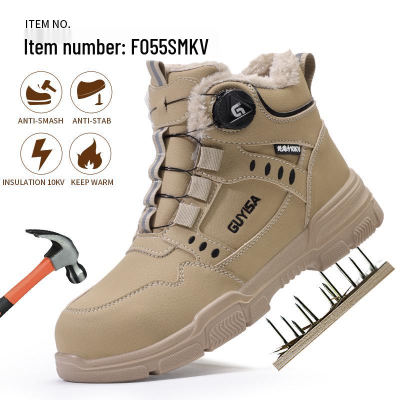 Men's 10KV Insulated Winter Safety Shoes: Anti-Smash, Anti-Puncture, Wear-Resistant, Comfortable for Long Standing
